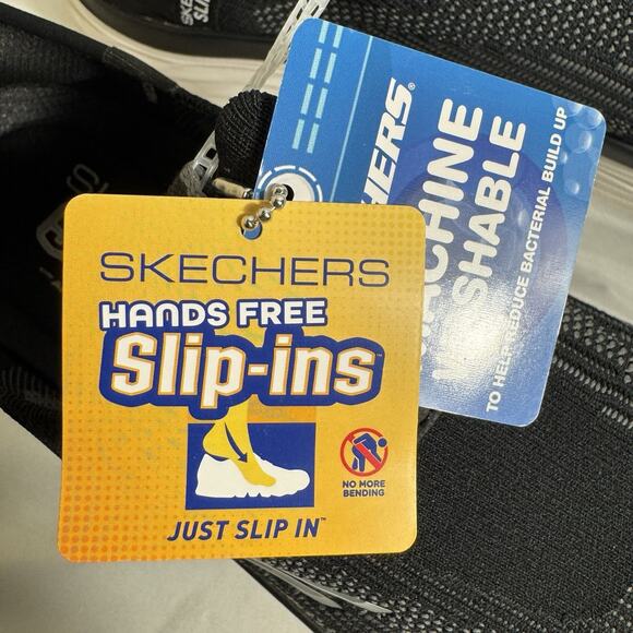 Skechers Max Cushioning Men's Size 10.5 Black/White Slip-Ins Hand Free - Picture 12 of 13